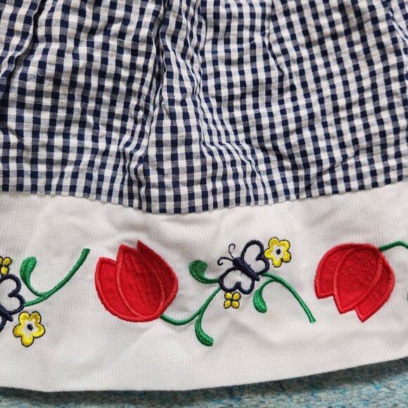 Vintage Rare Editions Gingham Collared Baby Dress Size 12M - Picture 2 of 4